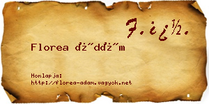 Florea Ádám névjegykártya